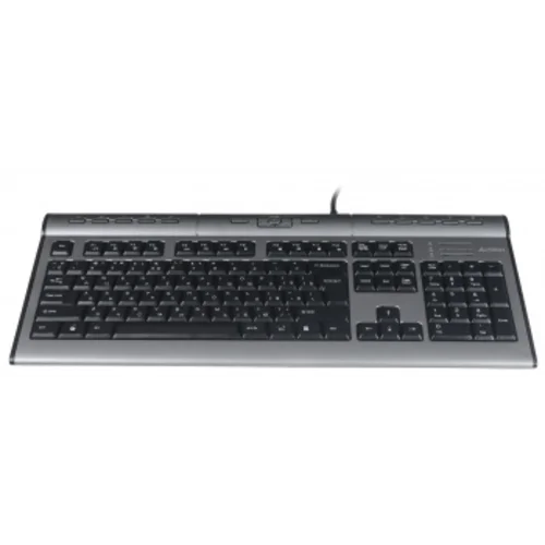 Клавиатура A4Tech KLS-7MUU серебристый/черный USB slim Multimedia Клавиатура A4Tech KLS-7MUU серебристый/черный USB slim Multimedia